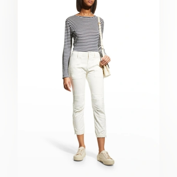 Frame Trapunto Moto Pants With Banded Bottom 29
